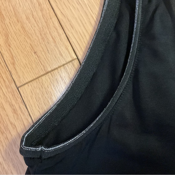 New - Ted Baker Shavon V Neck Tank Top Black with Silver Stitching - Picture 11 of 16